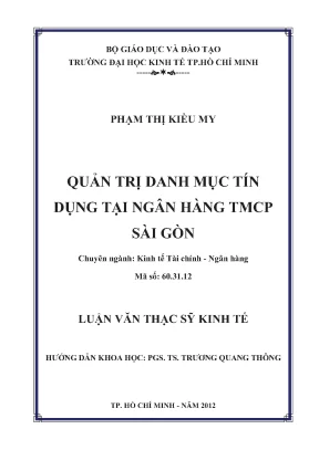 Quản trị danh mục tín dụng tại ngân hàng Sài Gòn
