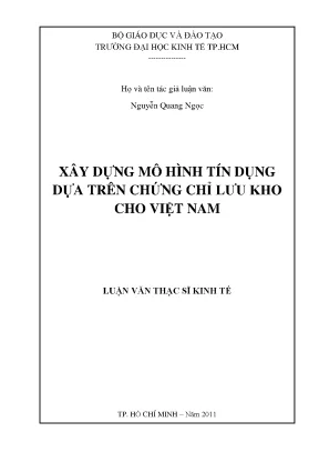 Mô hình tín dụng chứng chỉ lưu kho cho Việt Nam