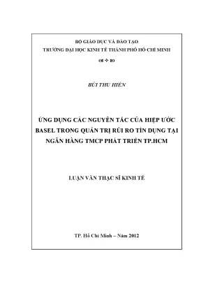Quản trị rủi ro tín dụng theo hiệp ước Basel