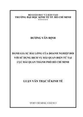 Đánh giá sự hài lòng doanh nghiệp với dịch vụ hải quan