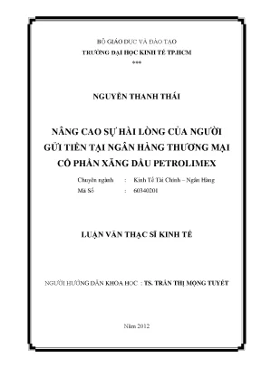 Nâng cao sự hài lòng người gửi tiền tại Petrolimex