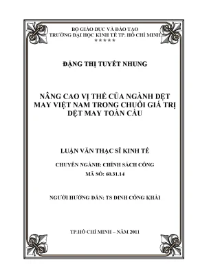 Nâng cao vị thế ngành dệt may Việt Nam toàn cầu