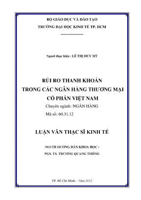 Rủi ro thanh khoản ngân hàng TMCP Việt Nam
