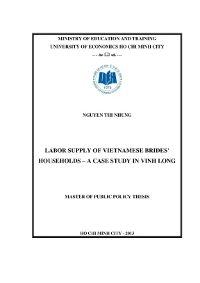 Cung lao động của hộ gia đình cô dâu Việt Nam