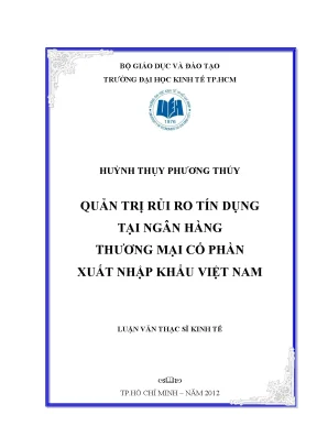 Quản Trị Rủi Ro Tín Dụng tại Ngân Hàng TMCP Xuất Nhập Khẩu
