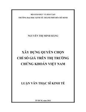 Xây dựng quyền chọn chỉ số giá trên thị trường chứng khoán