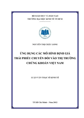 Mô hình định giá trái phiếu chuyển đổi tại Việt Nam