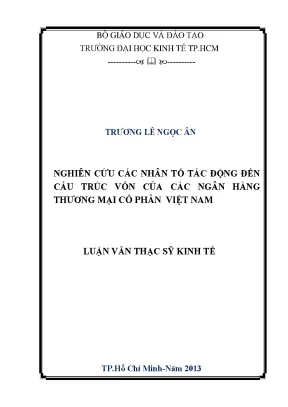 Các nhân tố ảnh hưởng đến cấu trúc vốn ngân hàng TMCP