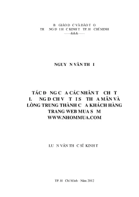 Tác động chất lượng dịch vụ đến lòng trung thành khách hàng