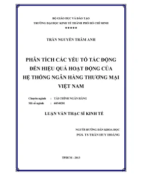 Phân Tích Yếu Tố Tác Động Đến Ngân Hàng Việt Nam
