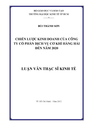 Chiến lược kinh doanh công ty cơ khí hàng hải 2020