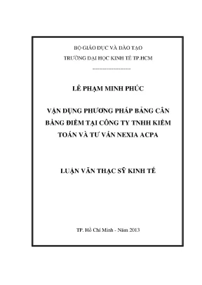 Vận dụng Bảng Cân Bằng Điểm tại Nexia ACPA