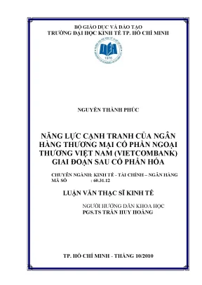 Nâng cao năng lực cạnh tranh Vietcombank sau cổ phần hóa