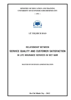 Mối quan hệ giữa chất lượng dịch vụ và sự hài lòng của