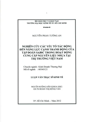 Năng lực cạnh tranh của SABIC tại Việt Nam