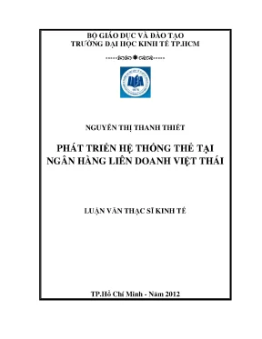Phát triển hệ thống thẻ tại ngân hàng Việt Thái