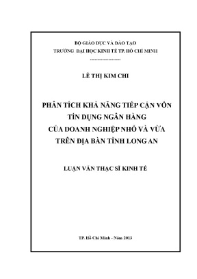 Khả năng tiếp cận vốn tín dụng ngân hàng của DNNVV Long An