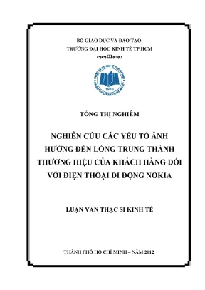 Yếu tố ảnh hưởng đến lòng trung thành thương hiệu Nokia