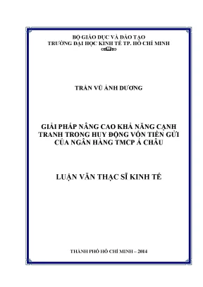 Giải pháp nâng cao khả năng cạnh tranh ngân hàng Á Châu
