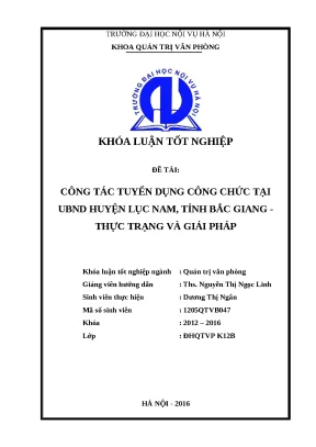 Tuyển dụng công chức tại Lục Nam: Thực trạng và giải pháp