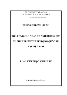 Nhân tố ảnh hưởng đến thẻ tín dụng quốc tế tại Việt Nam