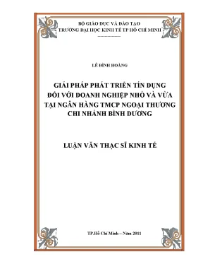 Giải pháp phát triển tín dụng cho doanh nghiệp nhỏ