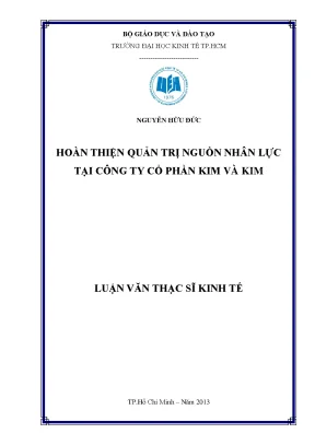 Hoàn thiện quản trị nguồn nhân lực tại Kim và Kim