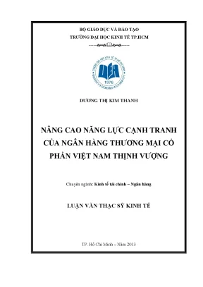 Nâng cao năng lực cạnh tranh ngân hàng TMCP Việt Nam
