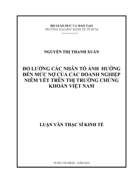 Nhân tố ảnh hưởng đến mức nợ doanh nghiệp Việt Nam