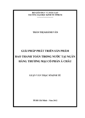 Giải pháp phát triển sản phẩm bao thanh toán tại ACB