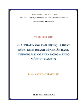 Giải pháp nâng cao hiệu quả kinh doanh ngân hàng Đông Á