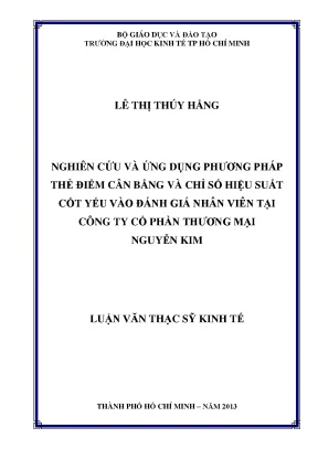 Đánh giá nhân viên bằng thẻ điểm cân bằng và KPI