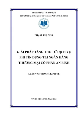 Giải pháp tăng thu dịch vụ phi tín dụng ngân hàng