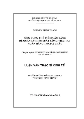 Quản lý hiệu suất công việc bằng thẻ điểm cân bằng