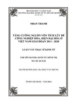 Tăng cường vốn tích lũy cho công nghiệp hóa Việt Nam