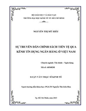 Truyền dẫn chính sách tiền tệ qua kênh tín dụng ngân hàng