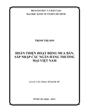 Hoàn thiện mua bán sáp nhập ngân hàng thương mại Việt Nam