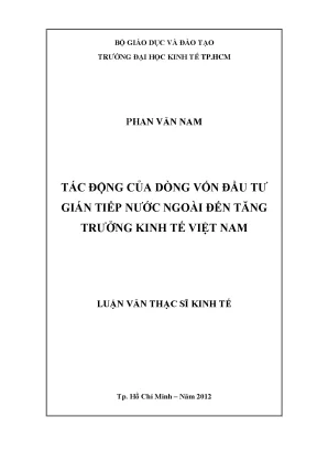 Tác động của vốn đầu tư gián tiếp đến tăng trưởng kinh tế