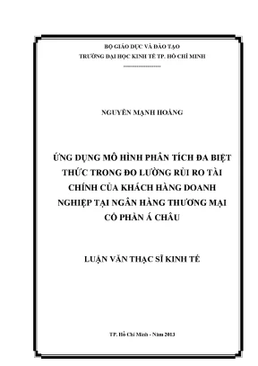 Mô hình phân tích đa biệt thức trong đo lường rủi ro tài