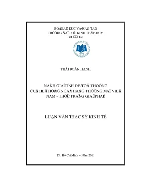 Đánh giá tính dễ tổn thương ngân hàng thương mại Việt Nam