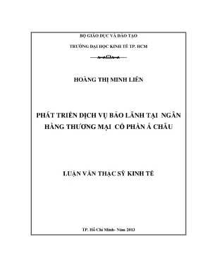 Phát triển dịch vụ bảo lãnh tại ngân hàng Á Châu