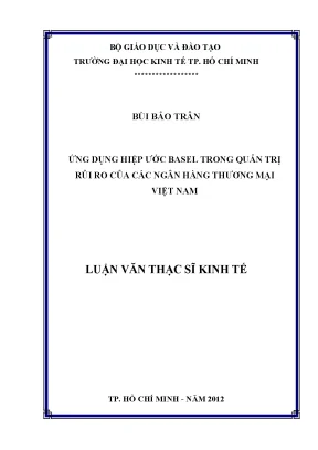 Ứng dụng hiệp ước Basel trong quản trị rủi ro ngân hàng