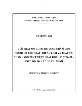 Mở rộng tín dụng nhà ở cho người thu nhập thấp
