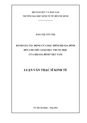 Tác động đặc điểm hộ gia đình đến chi tiêu giáo dục