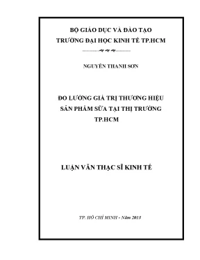 Đo lường giá trị thương hiệu sản phẩm sữa tại TP.HCM