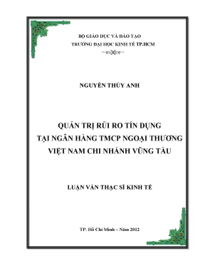 Quản trị rủi ro tín dụng tại Vietcombank Vũng Tàu