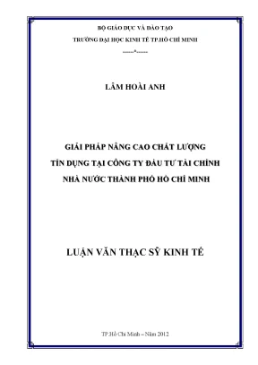 Giải pháp nâng cao chất lượng tín dụng tại HFIC