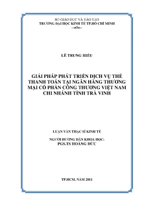 Giải pháp phát triển dịch vụ thẻ thanh toán tại Vietinbank