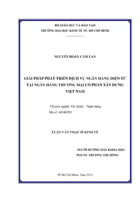Giải pháp phát triển dịch vụ ngân hàng điện tử tại VNCB