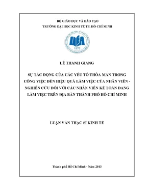 Tác động của thỏa mãn công việc đến hiệu quả nhân viên